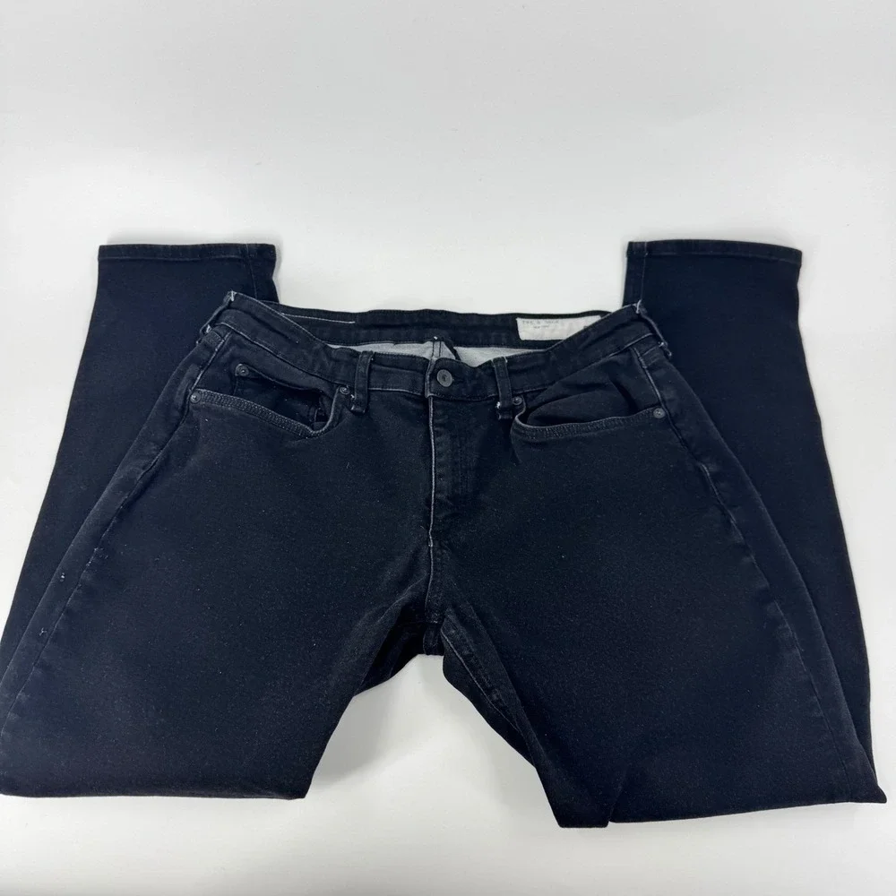 Rag Bone‎ Men's Black Jeans WDD22H2643BMGR Granite /Black Size 32 Straight Leg